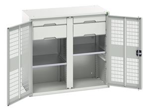 Bott Verso Ventilated door Tool Cupboards Cupboard with shelves Verso Cupbd1050x550x1000H  2 Shelf +  Partition +  4 Drawers